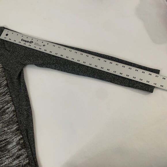 Lucky Brand Cardigan Sweater Women M Gray Waterfall Open Drape Boho Festival - Picture 9 of 9